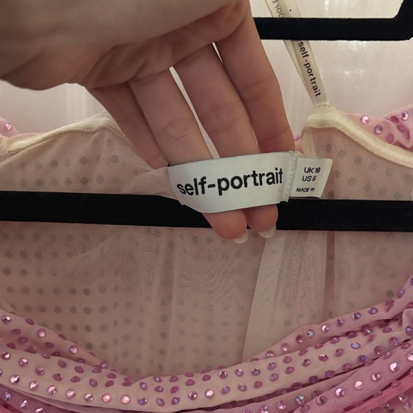 Self-Portrait Pink Sequin Long Sleeve Dress - Picture 3 of 4